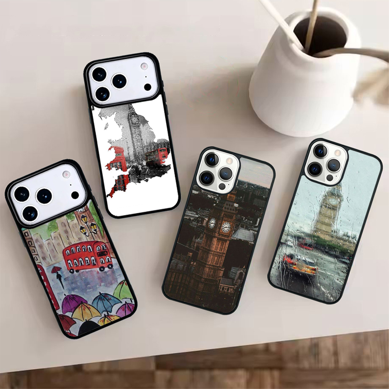 Phone Cases London - 런던 레드 버스 빅벤 실리콘 폰