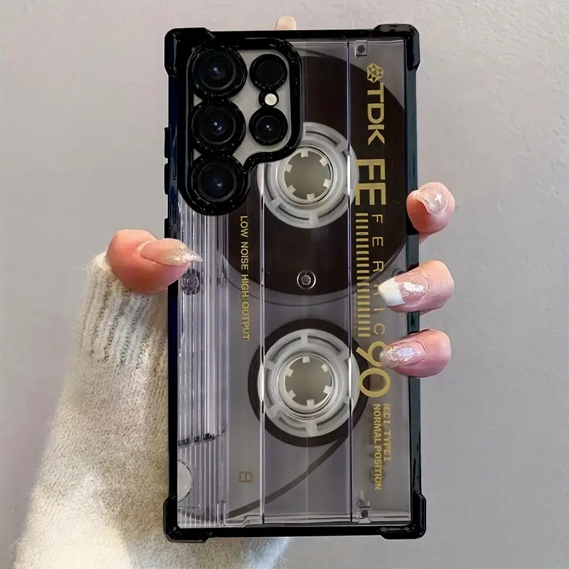 Phone Cases Galaxy A16 5G - 레트로 카세트 패턴 도금 소프트 폰