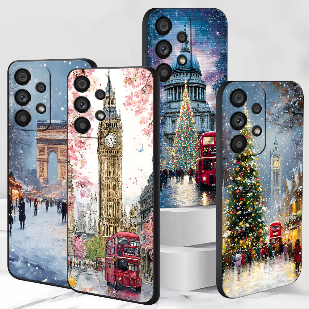 Phone Cases London - 런던 겨울 크리스마스 케이스 삼성 갤럭시