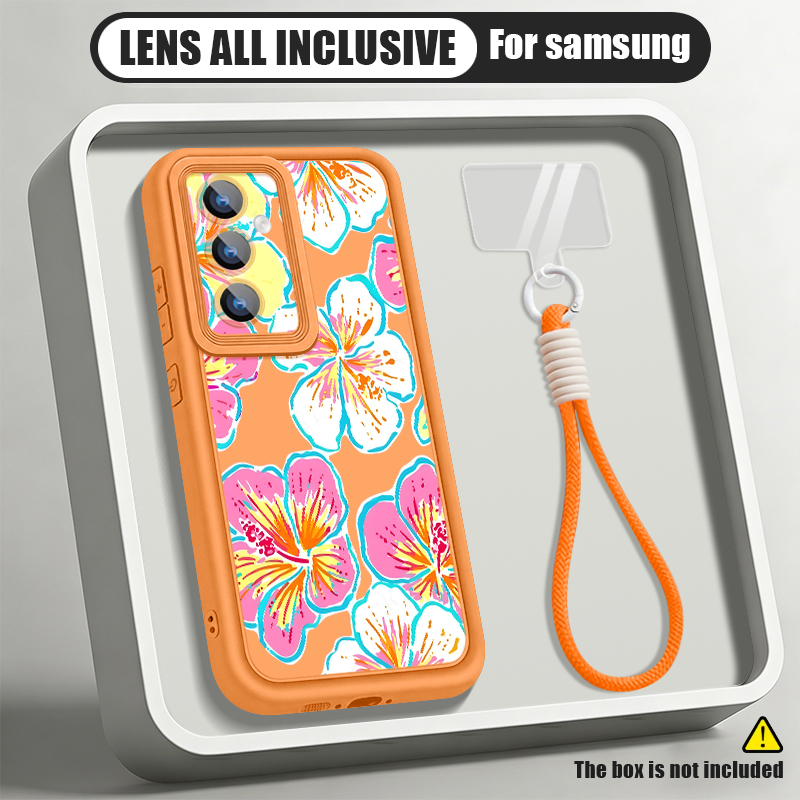 Phone Cases Galaxy A16 5G - 꽃무늬 랜야드 폰 케이스 삼성 갤럭시