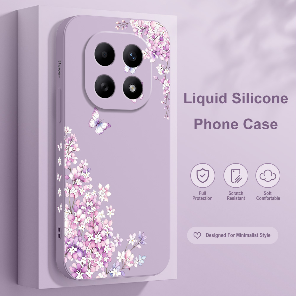 보라색 꽃무늬 샤오미 레드미 노트 15 14 14S 1 - Phone Cases Xiaomi 15 리뷰 및 가격