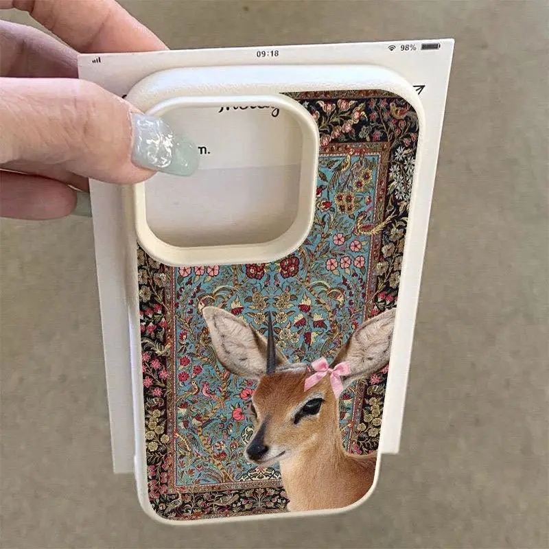 빈티지 사슴 리치 실리콘 패턴 폰 케이스 샤오미 15T - Phone Cases Xiaomi 15 리뷰 및 가격