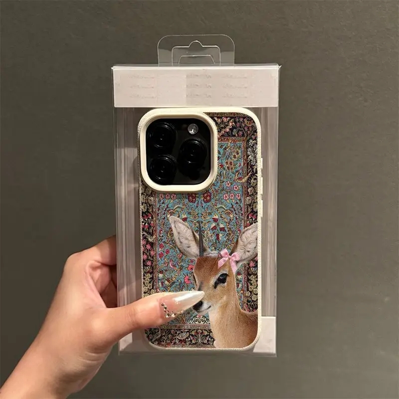 빈티지 사슴 리치 실리콘 패턴 폰 케이스 샤오미 15T - Phone Cases Xiaomi 15 리뷰 및 가격