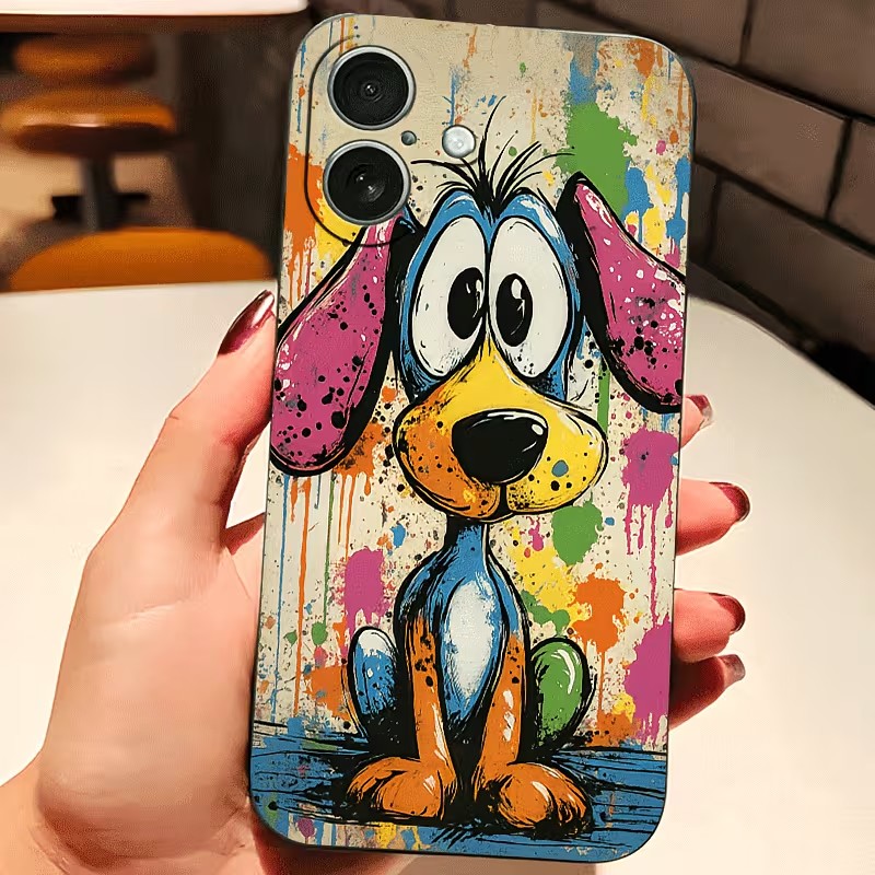 그래피티 컬러 강아지 TPU 폰 케이스 (아이폰 17, - Phone Cases Xr Iphone 리뷰 및 가격