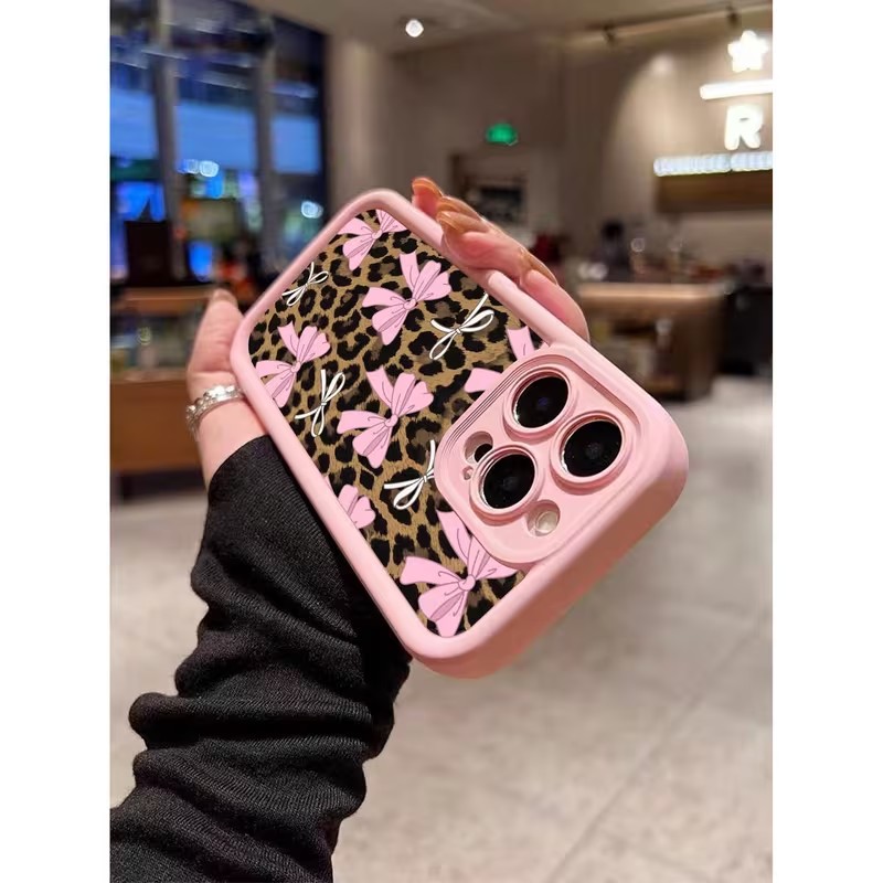 레오파드 프린트 리본 폰 케이스 (아이폰 18, 17, - Phone Cases Xr Iphone 리뷰 및 가격