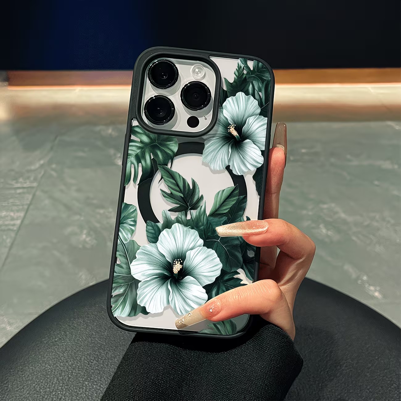 그린 플로럴 프린트 폰 케이스 (아이폰 17, 16,  - Phone Cases Xr Iphone 리뷰 및 가격